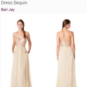 Bari Jay Women's Cream Sequin Dress Champagne Bridesmaid